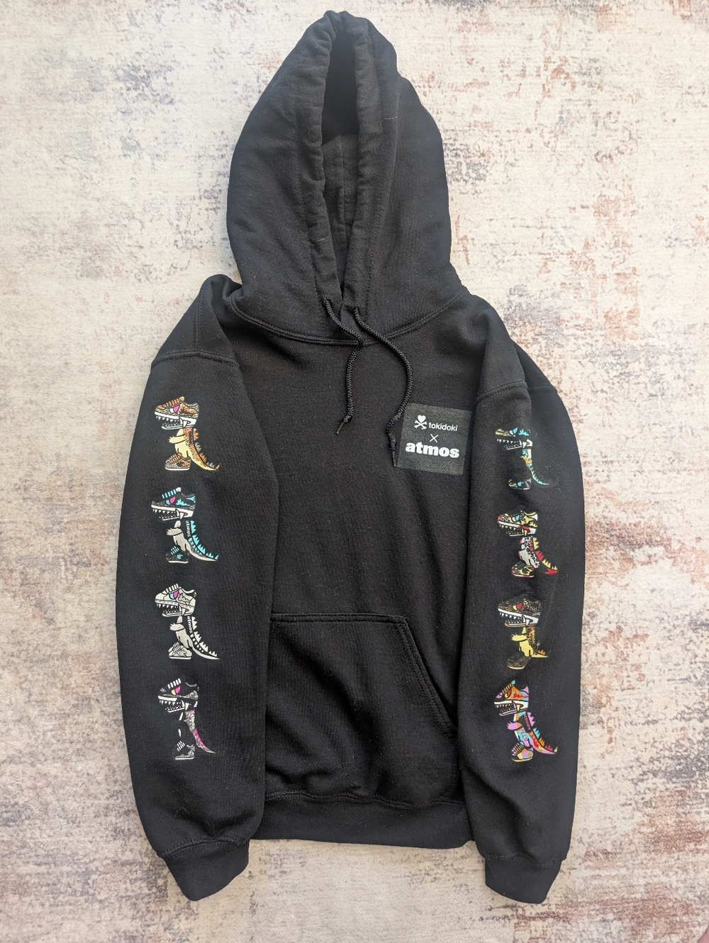 Tokidoki x Atmos Pullover Hoodie Men's Dinosaur Shoes Logo - Size Small